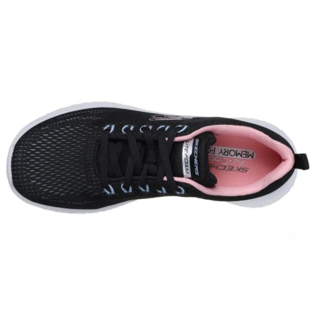 Sketchers Women's Lite Foam Sneaker Memory Foam Lace-up Black Pink NIB Size 7.5 - Picture 5 of 5